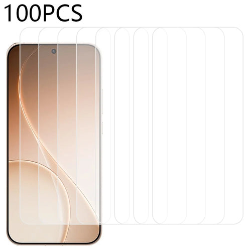 100Pcs For Oppo Reno15 Pro Max 5G (Global) / Reno15 Pro 5G (China) Screen Protector Full Glue Anti-Scratch Tempered Glass Film (NOT Complete Covering) (No Package, with Wipes Set, Dust-absorber, Guide Sticker) - 1