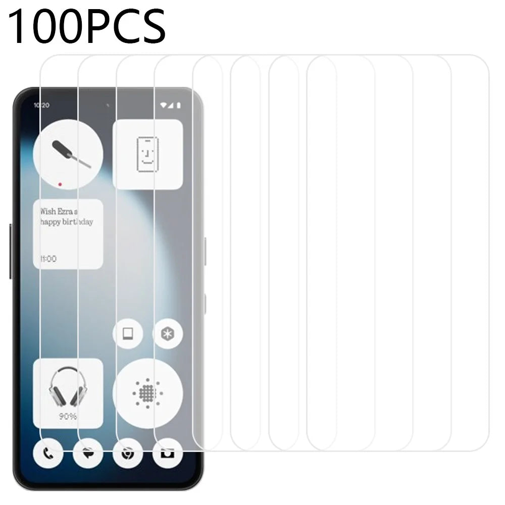 100Pcs For Nothing Phone (3a) Lite 5G Screen Protector Full Glue Anti-Scratch Tempered Glass Film (NOT Complete Covering) (No Package, with Wipes Set, Dust-absorber, Guide Sticker) - 1