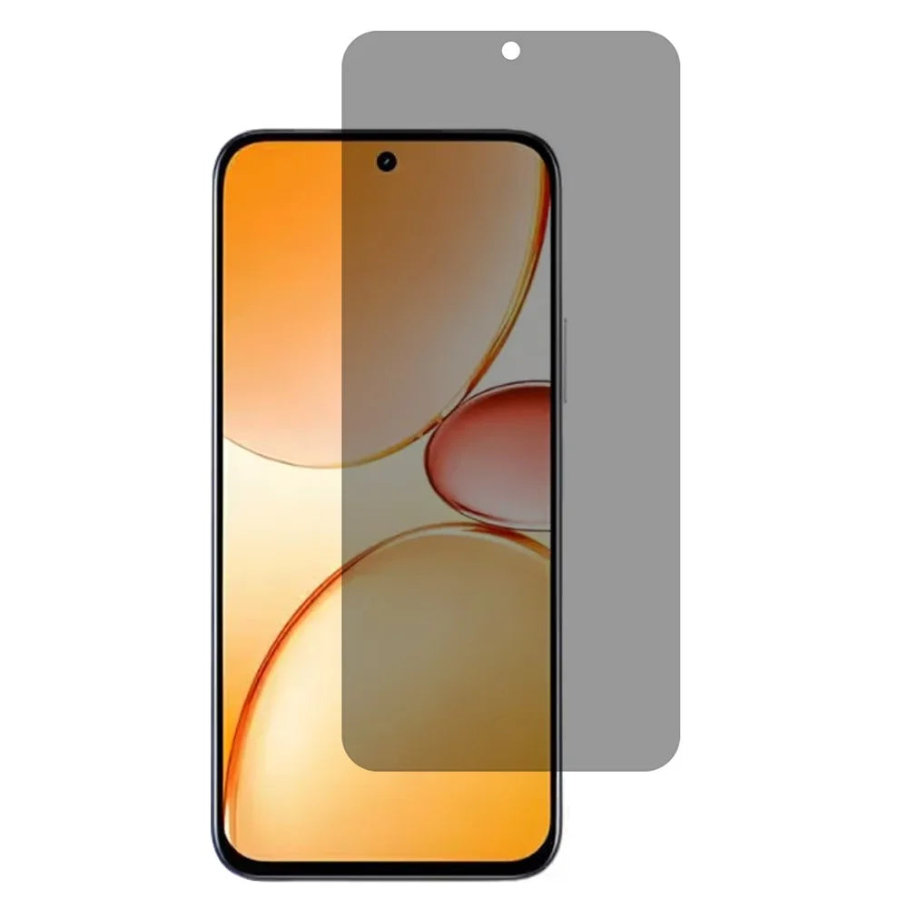 For Realme C85 5G / C85 Pro 4G Anti Spy Privacy Full Screen Protector 2.5D Arc Edge Full Glue High Aluminium-silicon Glass Film (Fingerprint Unlock) - 1