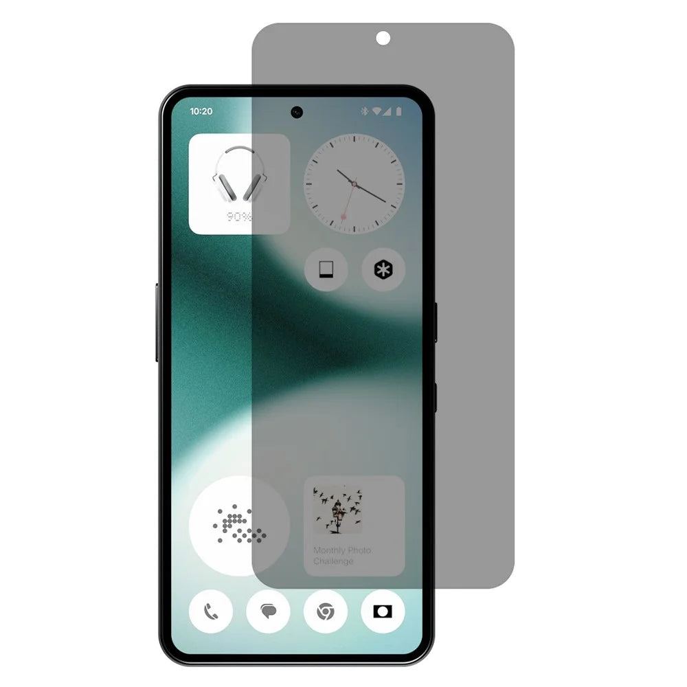 For Nothing Phone (3a) Lite 5G Anti Spy Privacy Full Screen Protector 2.5D Arc Edge Full Glue High Aluminium-silicon Glass Film (Fingerprint Unlock) - 1