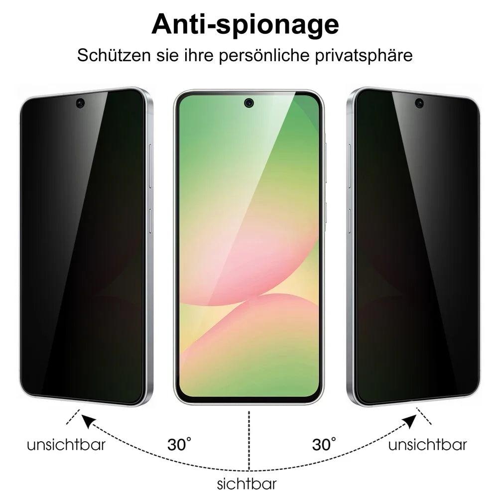For Samsung Galaxy A57 5G Tempered Glass Screen Protector 2.5D Arc Edge Anti-Spy Film - 5