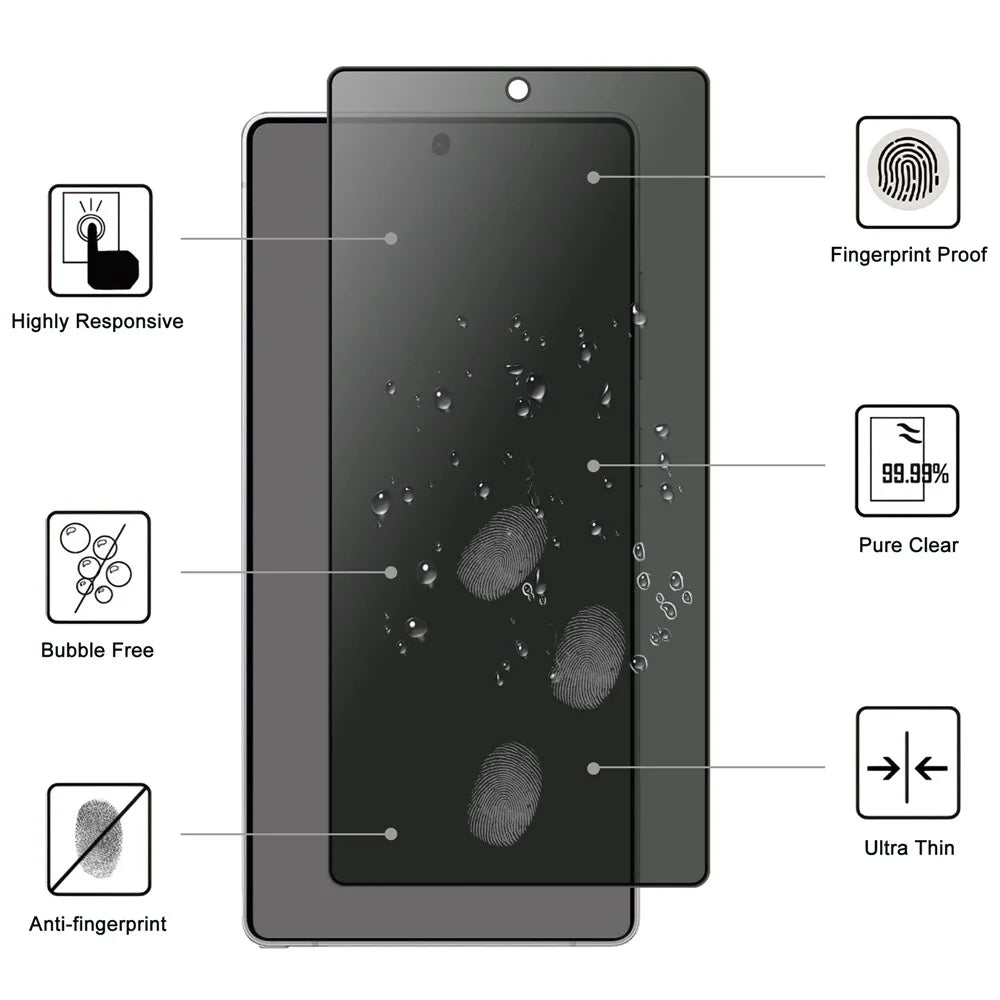 For Samsung Galaxy S26 Ultra Tempered Glass Full Screen Protector 2.5D Arc Edge Anti-Spy Film - 2