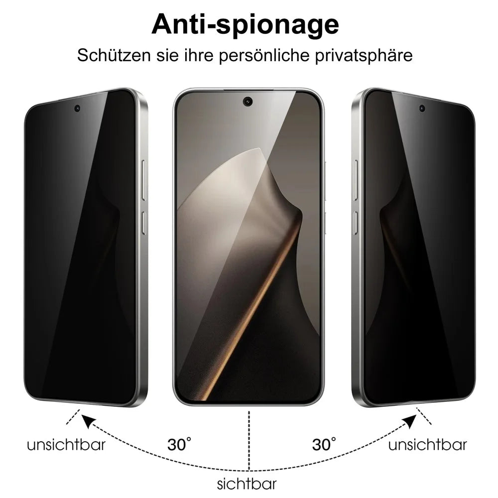 Tempered Glass For Xiaomi 15T  /  15T Pro Full Screen Protector 2.5D Arc Edge Anti-Spy Film - 5