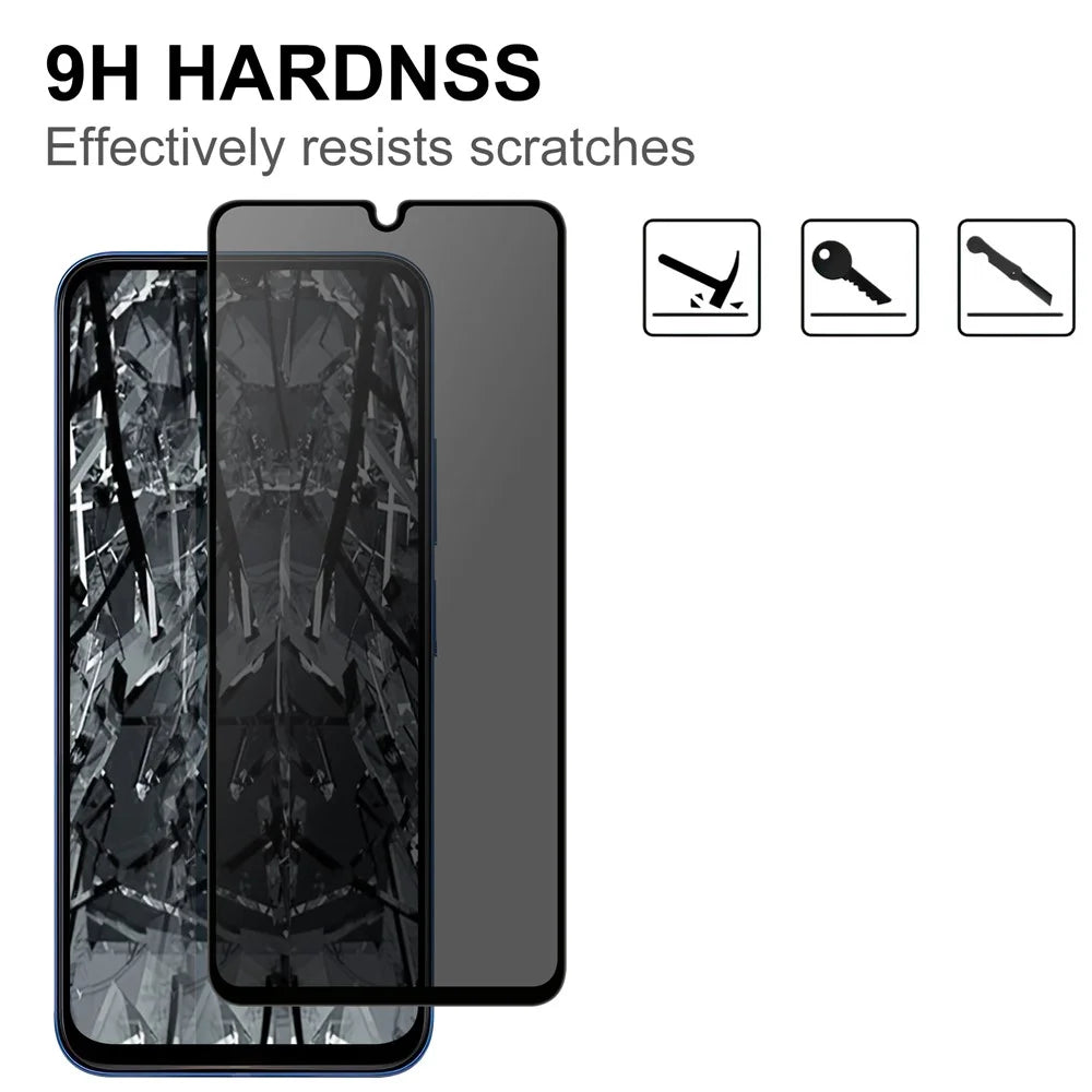 Tempered Glass For Xiaomi Redmi 15C 4G (EU) (173mm)  /  15C 5G (EU) (173mm) Full Screen Protector 2.5D Arc Edge Anti-Spy Film - 3