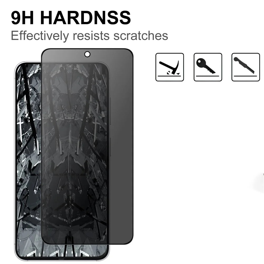 For Samsung Galaxy S26+ Tempered Glass Full Screen Protector 2.5D Arc Edge Anti-Spy Film - 3