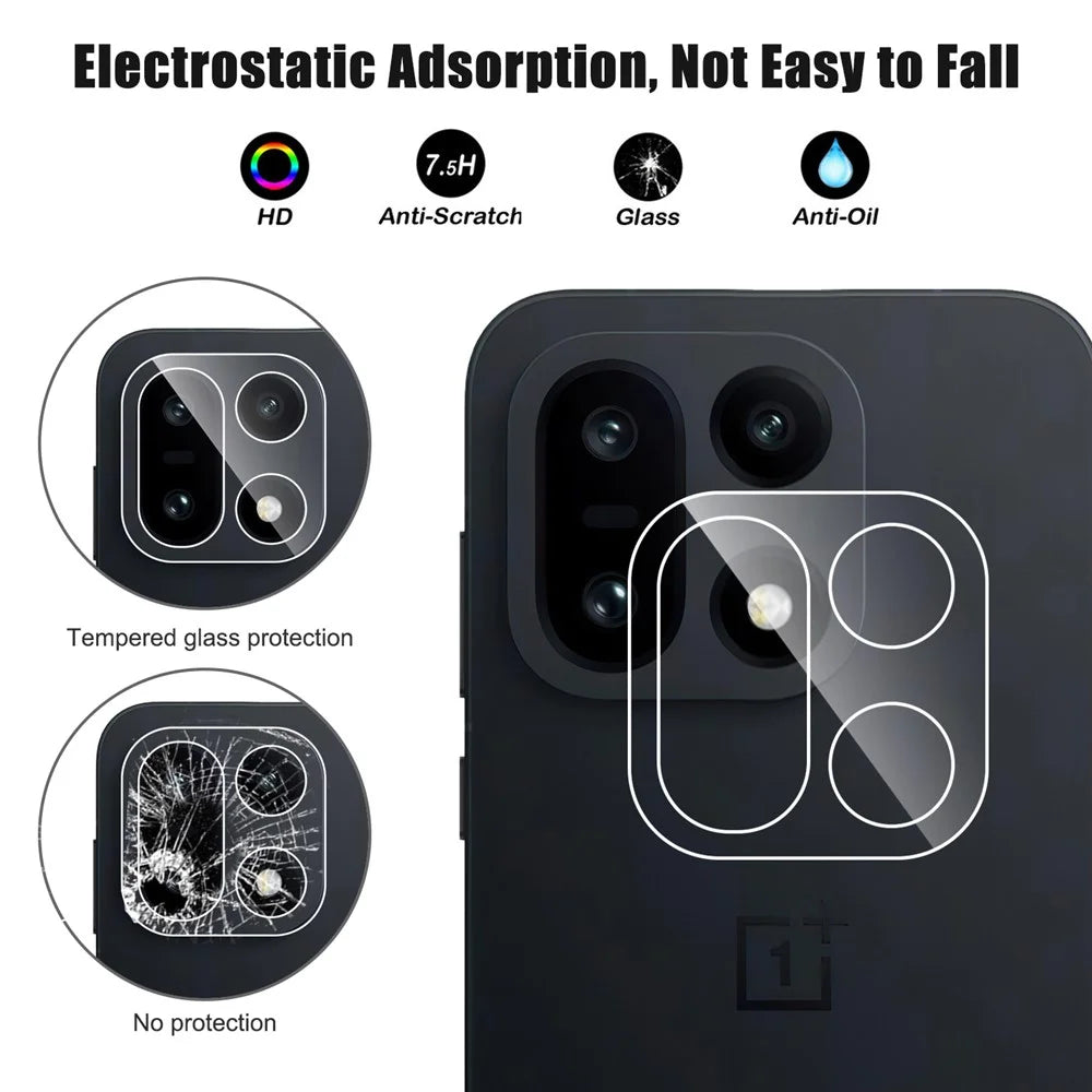 For OnePlus 15 5G Full Covering High Transparency Anti-explosion AGC Glass Rear Camera Lens Protector - 4