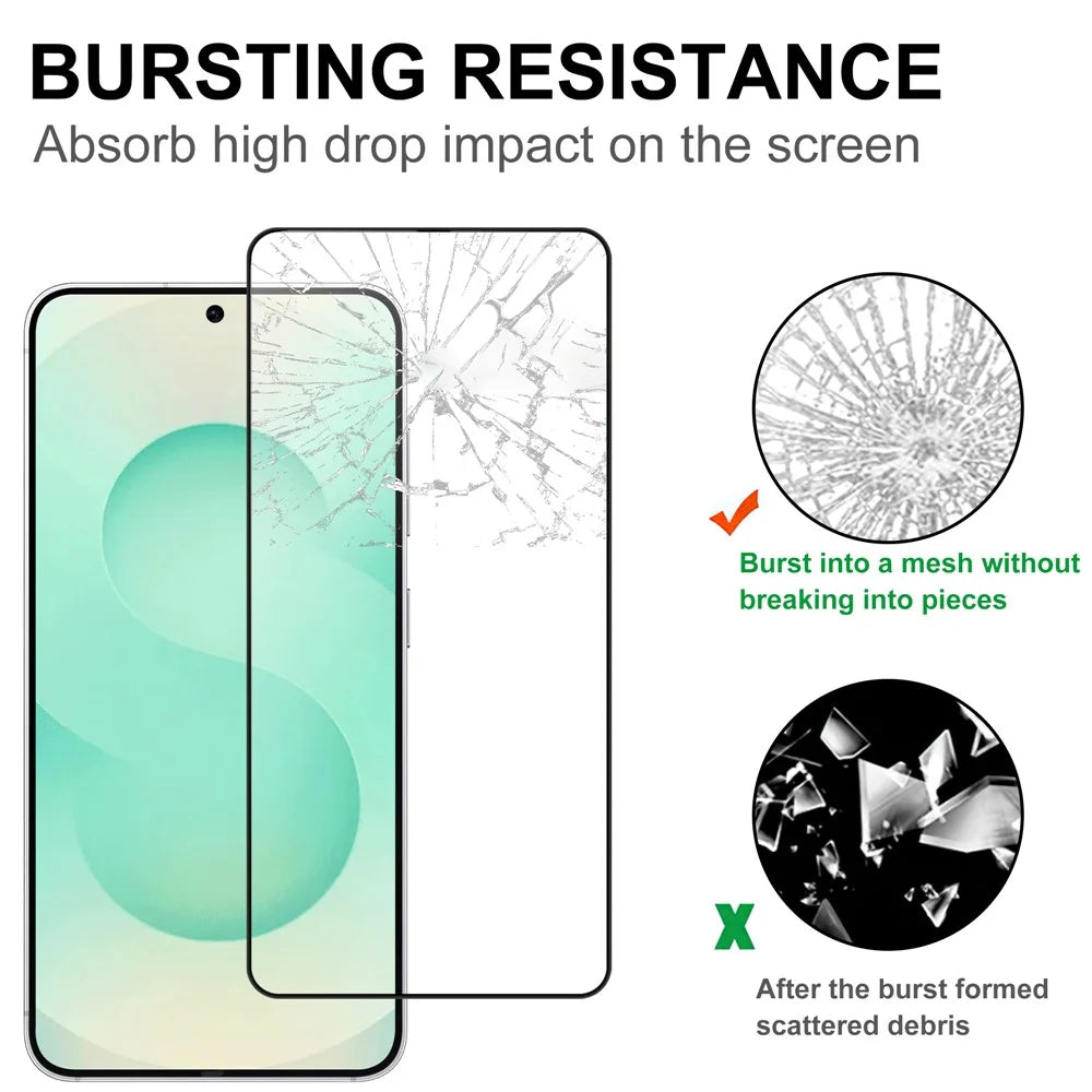 For Samsung Galaxy S26 AGC Tempered Glass with Black Edge Full Glue Full Coverage Screen Protector - 4