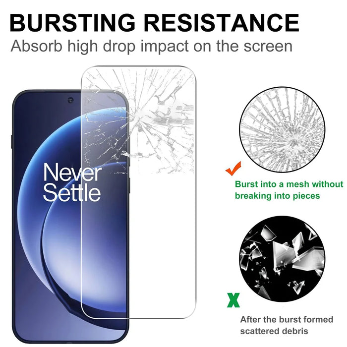 For OnePlus 15 5G Clear Tempered Glass Screen Protector Anti-Explosion Film + Camera Lens Protector - 5