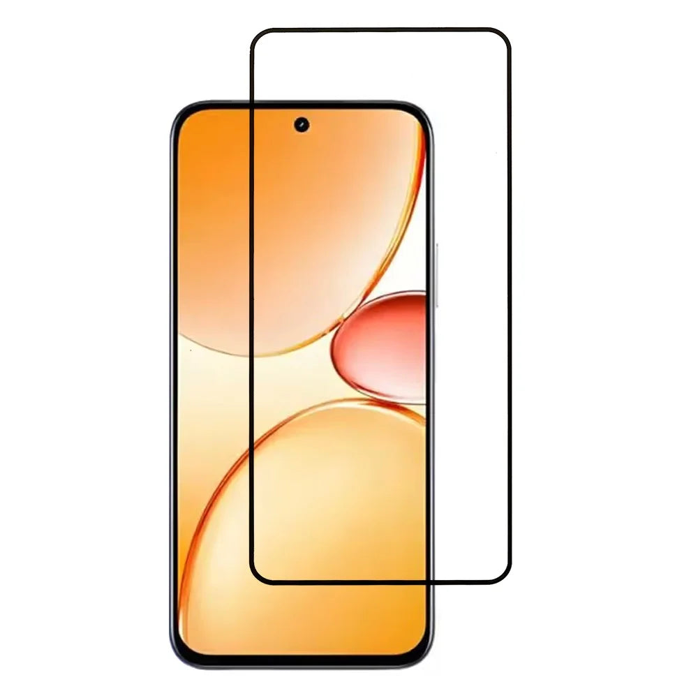 For Realme C85 5G Screen Protector Silk Printing Full Glue Full Coverage Tempered Glass Screen Film - 1