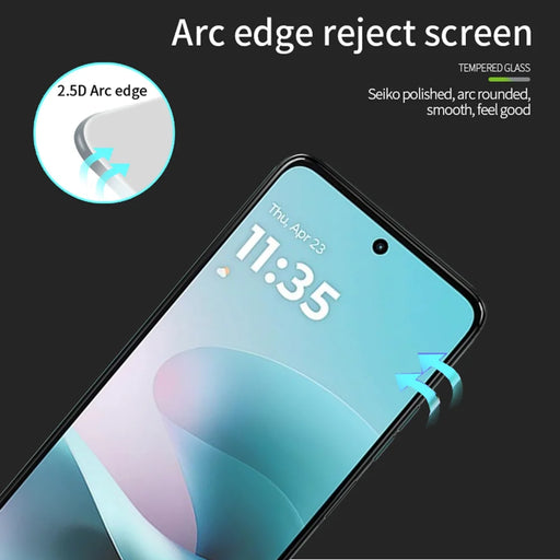 PINWUYO For Motorola Moto G67 Power 5G Tempered Glass Film  JK Series-2 9H Full Screen Protector - Black - 2