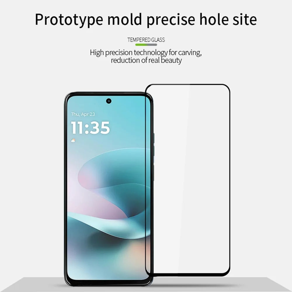 PINWUYO For Motorola Moto G67 Power 5G Tempered Glass Film  JK Series-2 9H Full Screen Protector - Black - 3