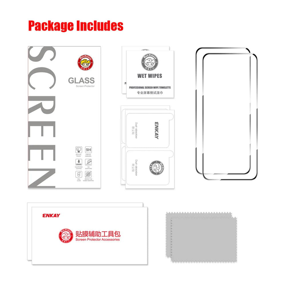 ENKAY HAT PRINCE For Realme C85 5G 2Pcs Screen Protector   9H Silk Printing 0.26mm Tempered Glass - Transparent - 5