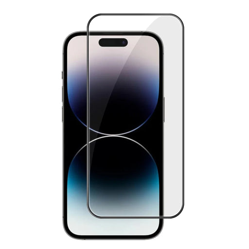 For iPhone 14 Pro HD Full Screen Protector Silk Printing Black Edge High Aluminium-silicon Glass Film - As Shown - 1