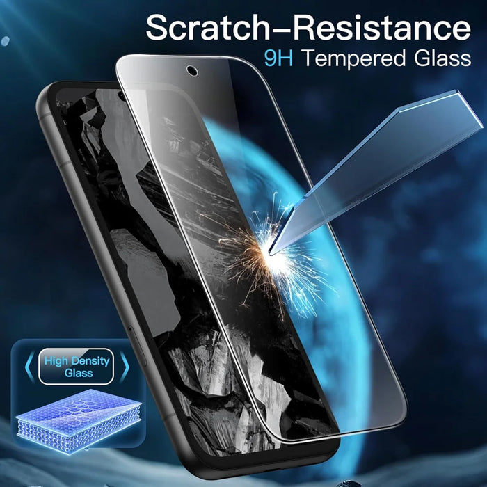 For Google Pixel 9 HD Full Screen Protector Silk Printing Black Edge High Aluminium-silicon Glass Film - As Shown - 3
