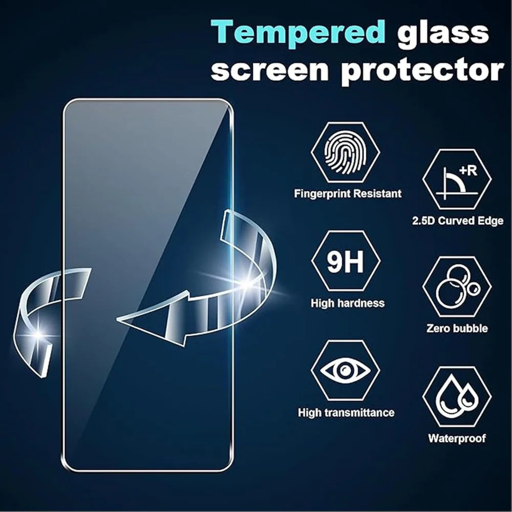 For Asus ROG Phone 9 5G HD Full Screen Protector Silk Printing Black Edge High Aluminium-silicon Glass Film - As Shown - 2