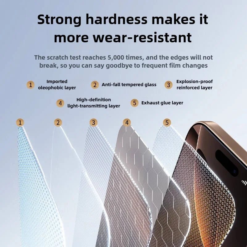 For Asus ROG Phone 9 5G HD Full Screen Protector Silk Printing Black Edge High Aluminium-silicon Glass Film - As Shown - 4