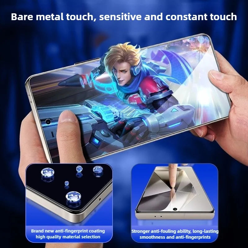 For Asus ROG Phone 9 5G HD Full Screen Protector Silk Printing Black Edge High Aluminium-silicon Glass Film - As Shown - 6