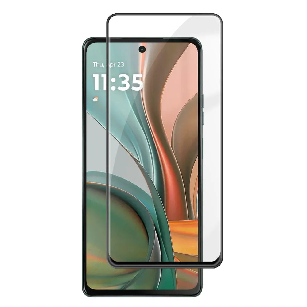 For Motorola Moto G75 5G HD Full Screen Protector Silk Printing Black Edge High Aluminium-silicon Glass Film - As Shown - 1