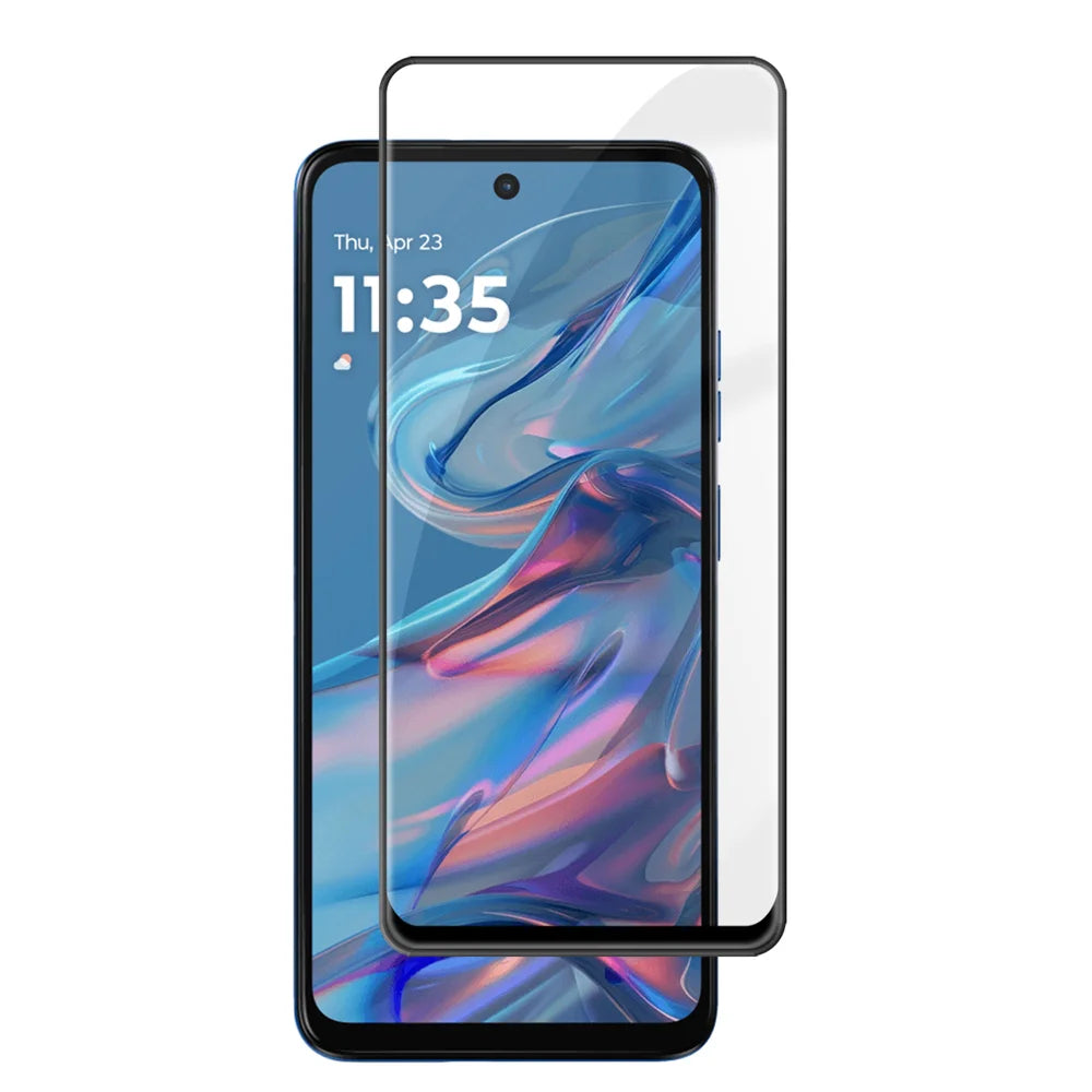For Motorola Moto G45 5G HD Full Screen Protector Silk Printing Black Edge High Aluminium-silicon Glass Film - As Shown - 1
