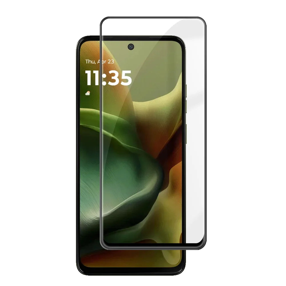 For Motorola Moto G17 Power 4G / G17 4G / G15 4G / G15 Power 4G HD Full Screen Protector Silk Printing Black Edge High Aluminium-silicon Glass Film - As Shown - 1