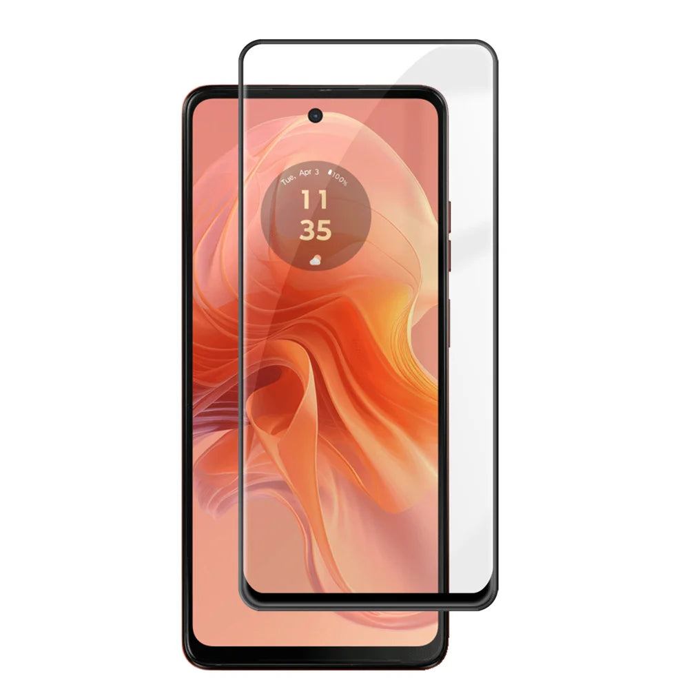 For Motorola Moto G04 5G HD Full Screen Protector Silk Printing Black Edge High Aluminium-silicon Glass Film - As Shown - 1