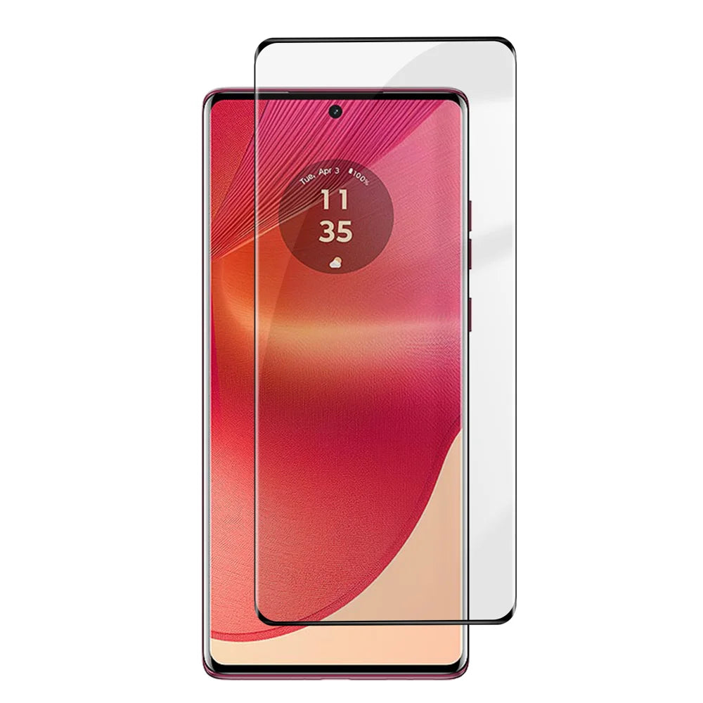 For Motorola Edge 50 Fusion 5G HD Full Screen Protector Silk Printing Black Edge High Aluminium-silicon Glass Film - As Shown - 1