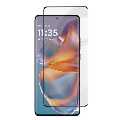 For Motorola Edge 50 Pro 5G HD Full Screen Protector Silk Printing Black Edge High Aluminium-silicon Glass Film - As Shown - 1