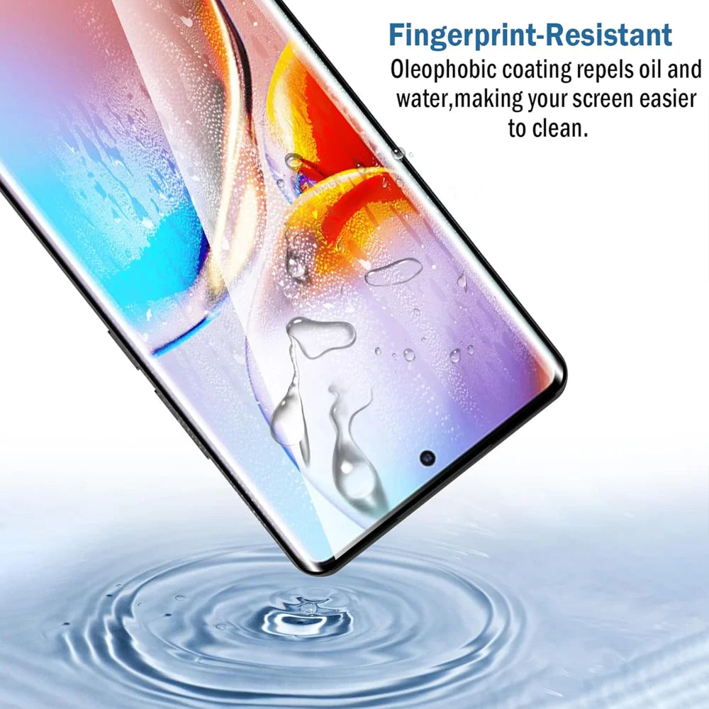 For Motorola Edge 50 Pro 5G HD Full Screen Protector Silk Printing Black Edge High Aluminium-silicon Glass Film - As Shown - 3