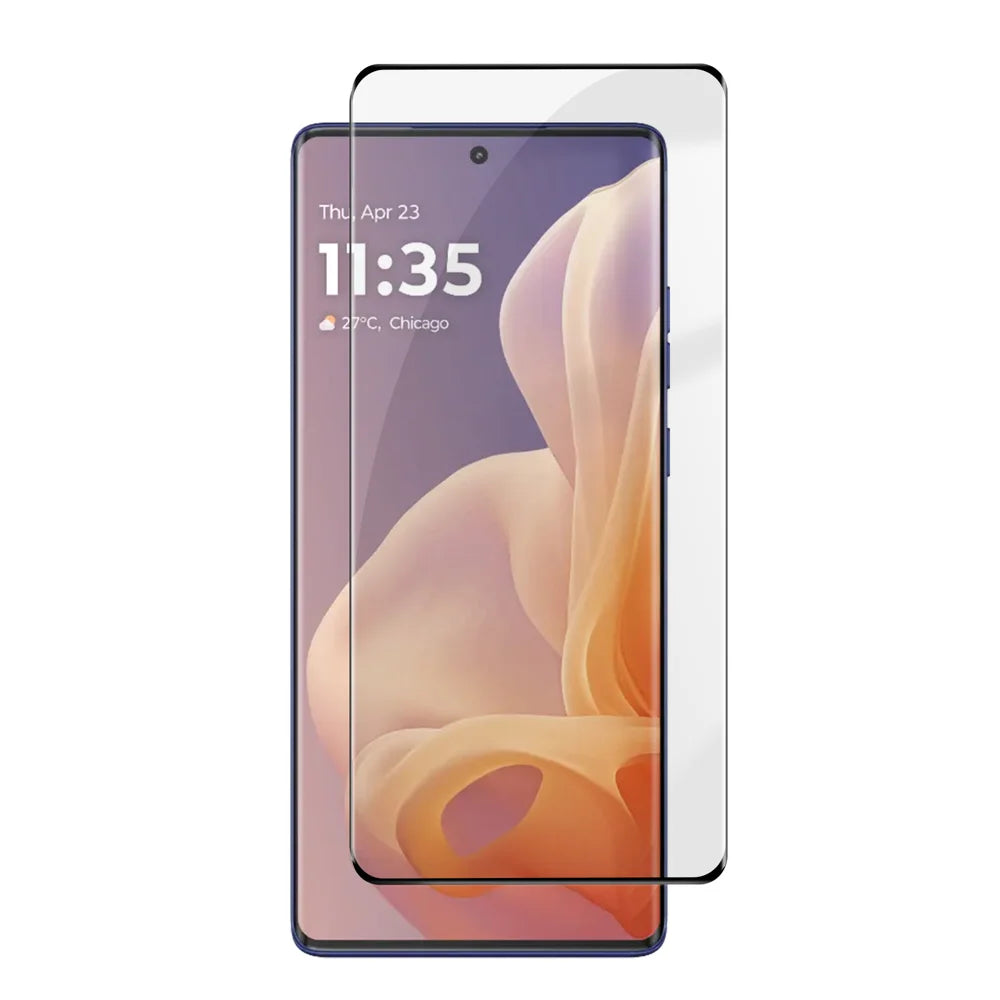 For Motorola Moto G85 5G HD Full Screen Protector Silk Printing Black Edge High Aluminium-silicon Glass Film - As Shown - 1