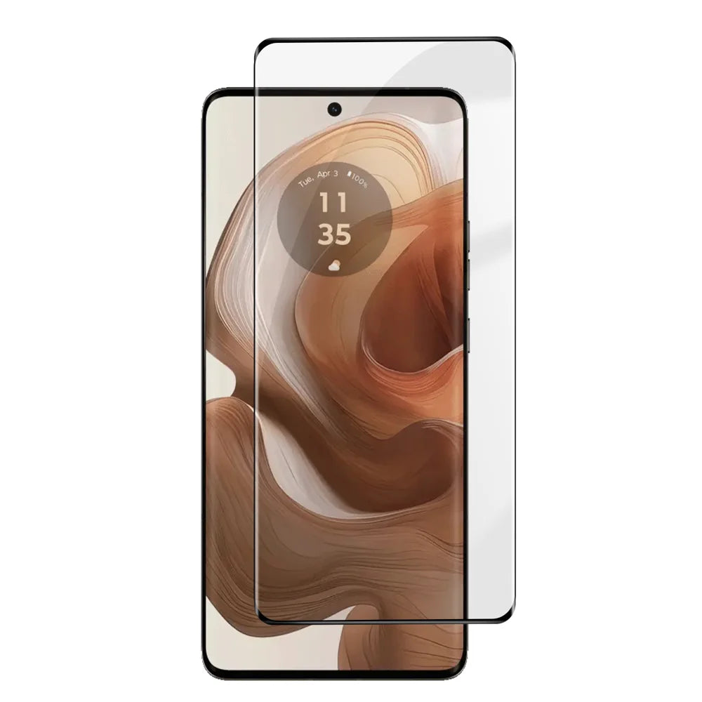 For Motorola Edge 50 Ultra 5G HD Full Screen Protector Silk Printing Black Edge High Aluminium-silicon Glass Film - As Shown - 1