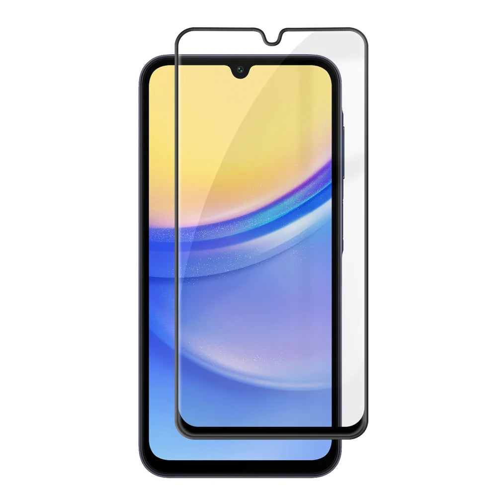 For Samsung Galaxy A15 5G HD Full Screen Protector Silk Printing Black Edge High Aluminium-silicon Glass Film - As Shown - 1
