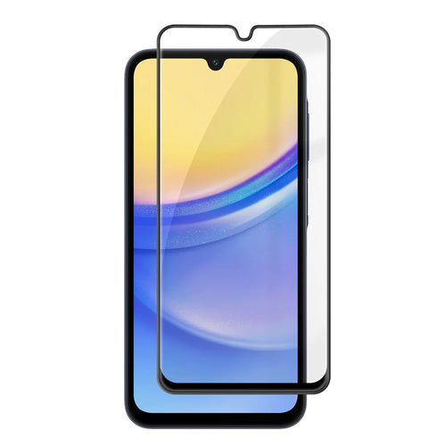 For Samsung Galaxy A15 5G HD Full Screen Protector Silk Printing Black Edge High Aluminium-silicon Glass Film - As Shown - 1