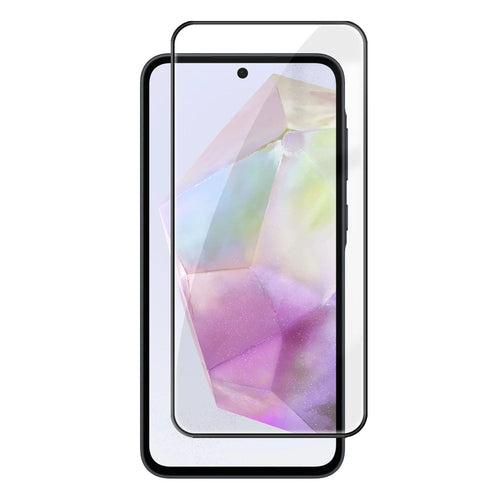 For Samsung Galaxy A35 5G HD Full Screen Protector Silk Printing Black Edge High Aluminium-silicon Glass Film - As Shown - 1