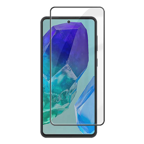 For Samsung Galaxy M55 5G HD Full Screen Protector Silk Printing Black Edge High Aluminium-silicon Glass Film - As Shown - 1