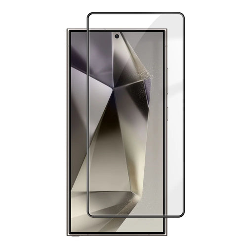 For Samsung Galaxy S24 Ultra HD Full Screen Protector Silk Printing Black Edge High Aluminium-silicon Glass Film - As Shown - 1
