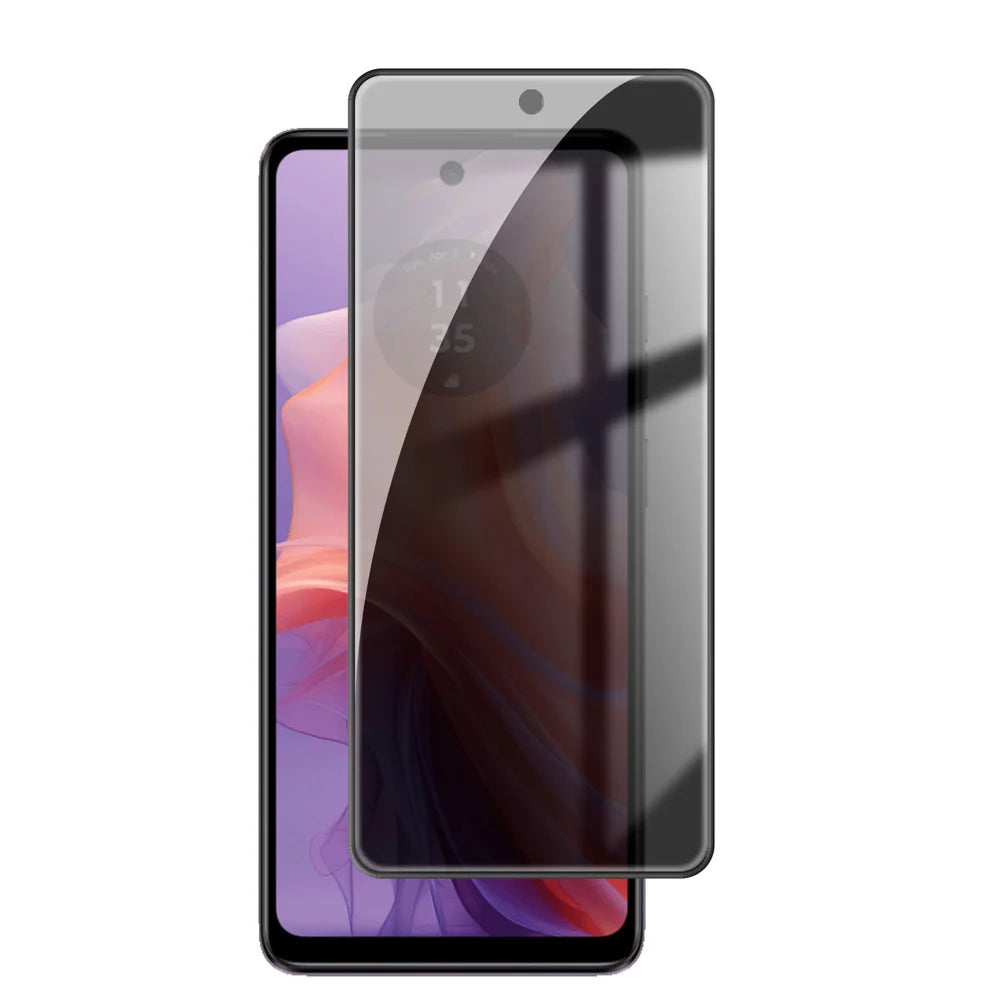 For Motorola Moto E14 4G Anti Spy Privacy Full Screen Protector Black Edge High Aluminium-silicon Glass Film - As Shown - 1