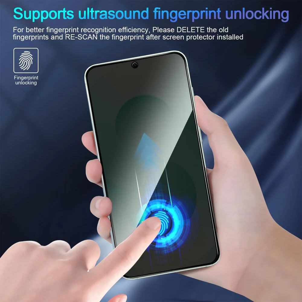 For Samsung Galaxy S25+ Anti Spy Privacy Full Screen Protector Black Edge High Aluminium-silicon Glass Film - As Shown - 3