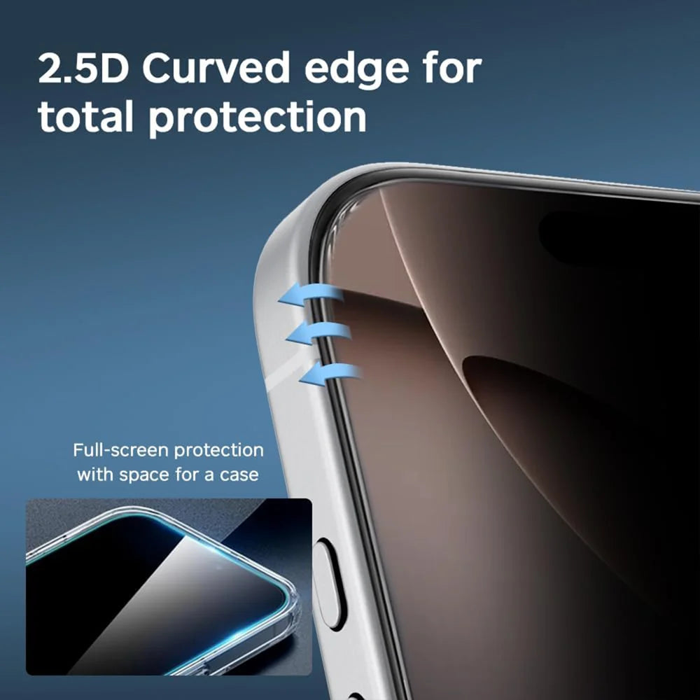 For iPhone 17 Pro Anti Spy Privacy Full Screen Protector Black Edge High Aluminium-silicon Glass Film - As Shown - 6