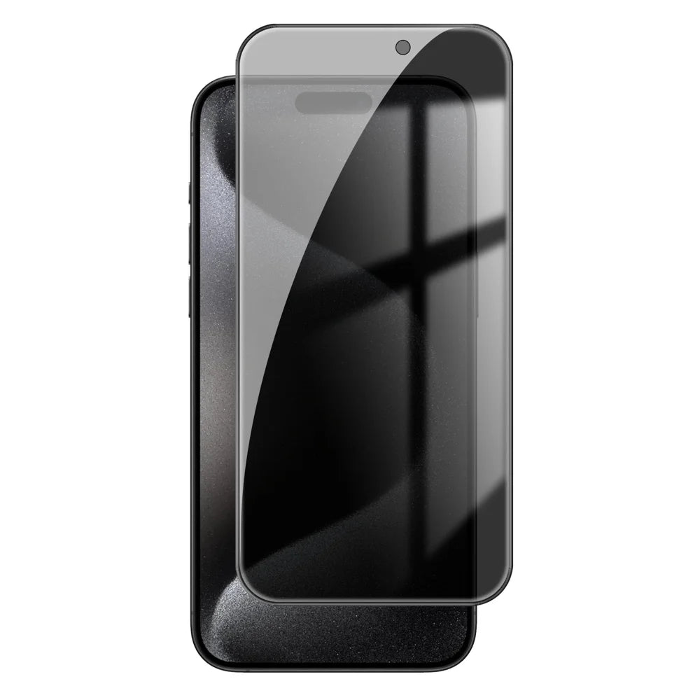 For iPhone 15 Pro Max Anti Spy Privacy Full Screen Protector Black Edge High Aluminium-silicon Glass Film - As Shown - 1