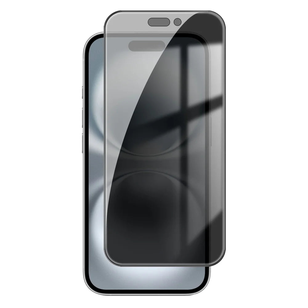 For iPhone 16 Anti Spy Privacy Full Screen Protector Black Edge High Aluminium-silicon Glass Film - As Shown - 1