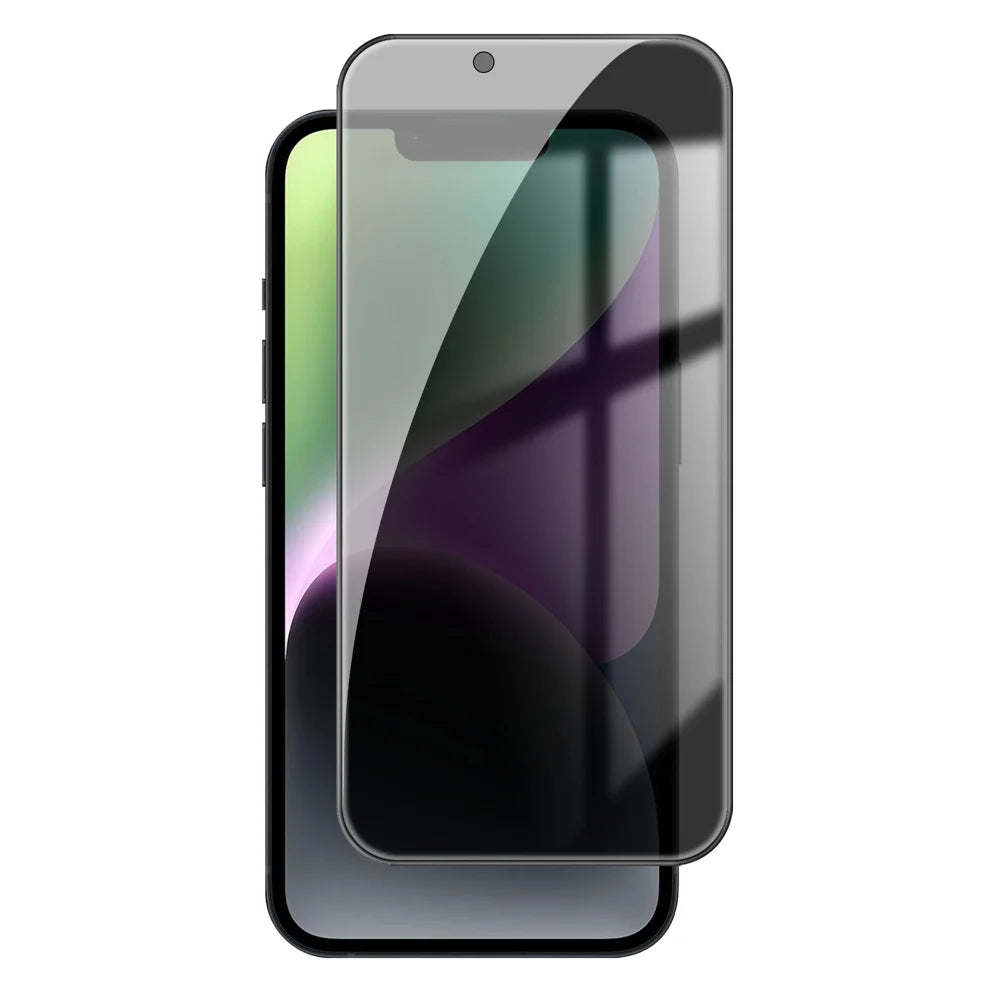 For iPhone 14 Anti Spy Privacy Full Screen Protector Black Edge High Aluminium-silicon Glass Film - As Shown - 1