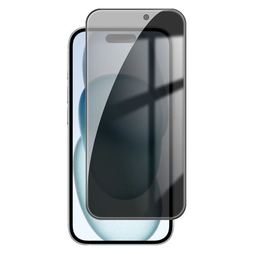 For iPhone 15 Anti Spy Privacy Full Screen Protector Black Edge High Aluminium-silicon Glass Film - As Shown - 1