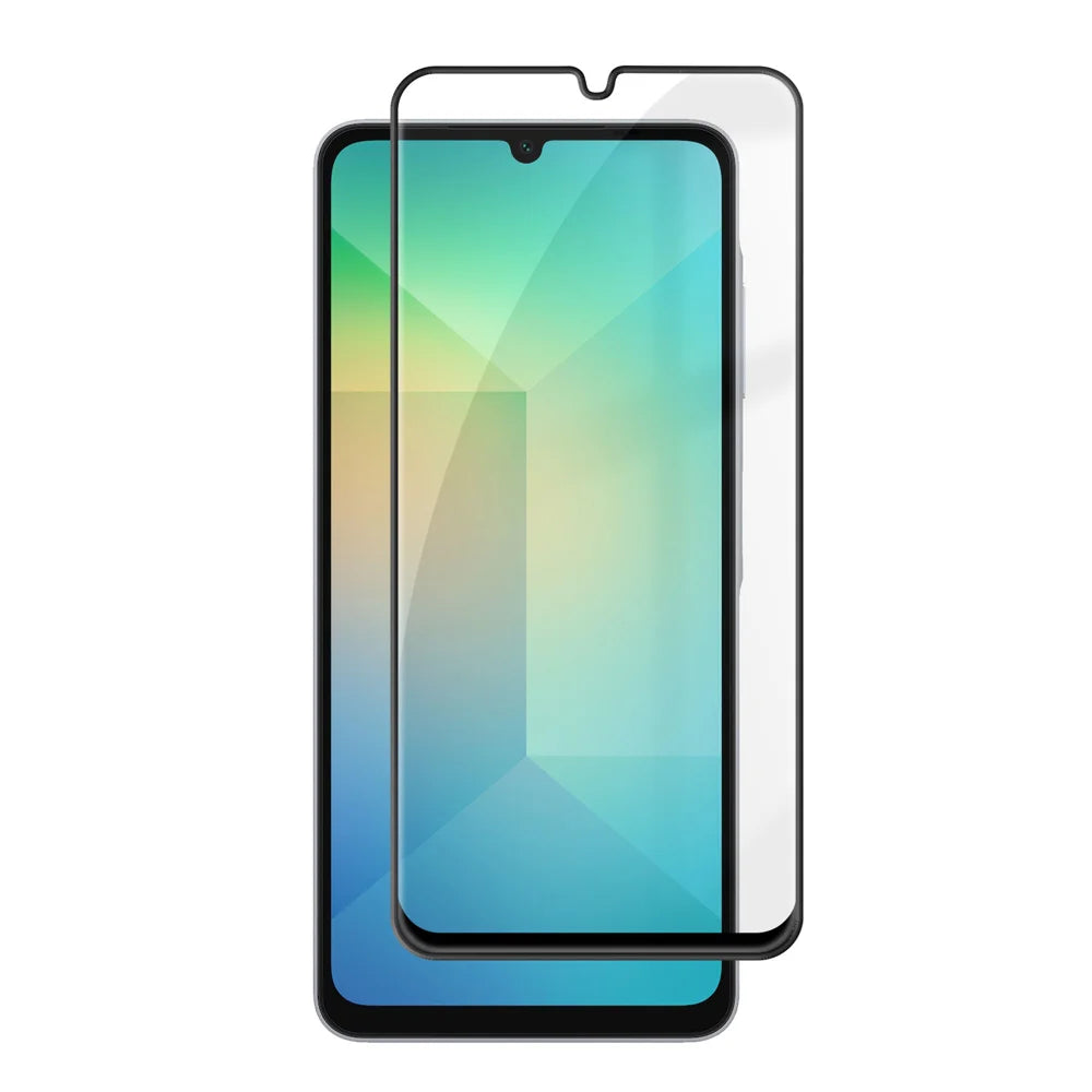 For Samsung Galaxy A06 5G HD Full Screen Protector Silk Printing Black Edge High Aluminium-silicon Glass Film - As Shown - 1
