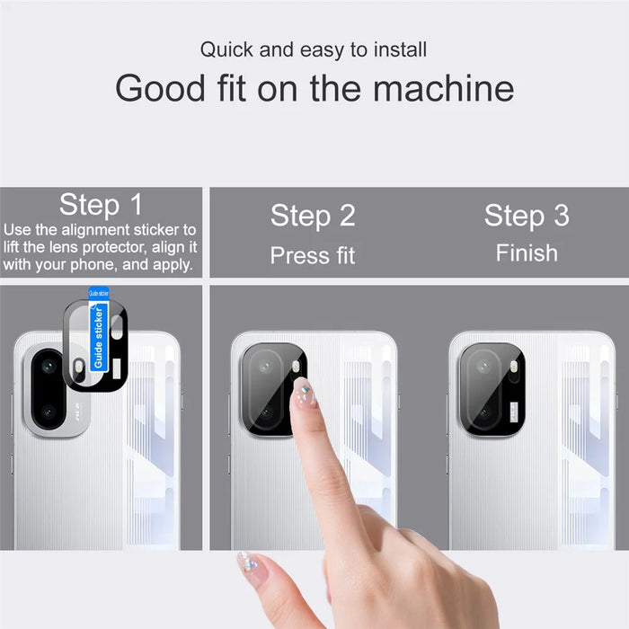 IMAK For OnePlus Ace 6 5G Camera Lens Protector Tempered Glass HD Clear Full Cover Lens Film (Black Version) - 6