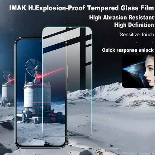 IMAK H Series  Tempered Glass For Realme C85 5G  /  15x (India) 5G Screen Protector Shatter-Proof Protection (Not Complete Coverage) - 2