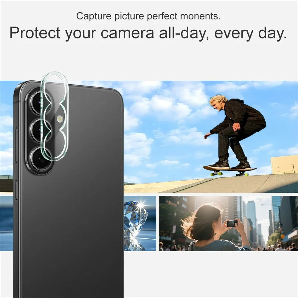 IMAK For Samsung Galaxy A57 5G Tempered Glass Full Cover Camera Lens Protector + Acrylic Lens Cap - 4