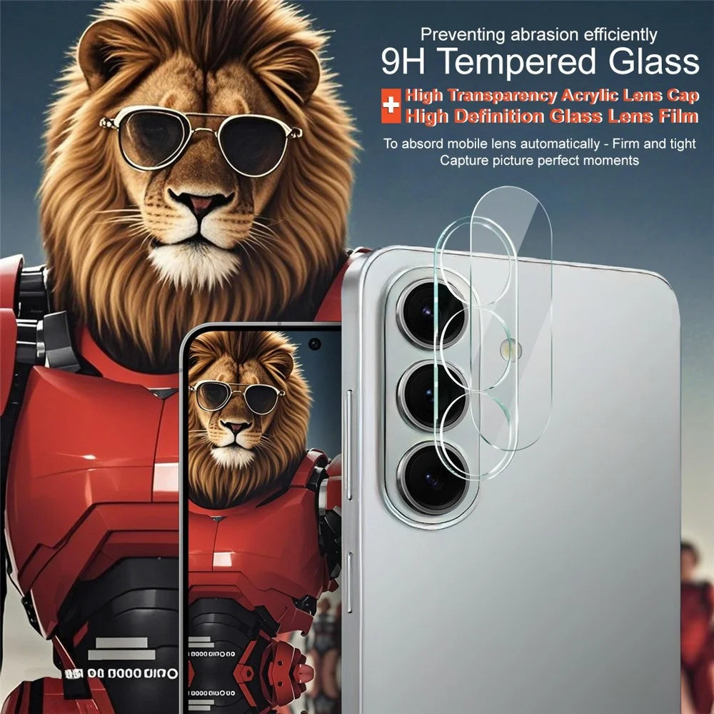 IMAK For Samsung Galaxy S26 Tempered Glass Full Cover Camera Lens Protector + Acrylic Lens Cap - 3