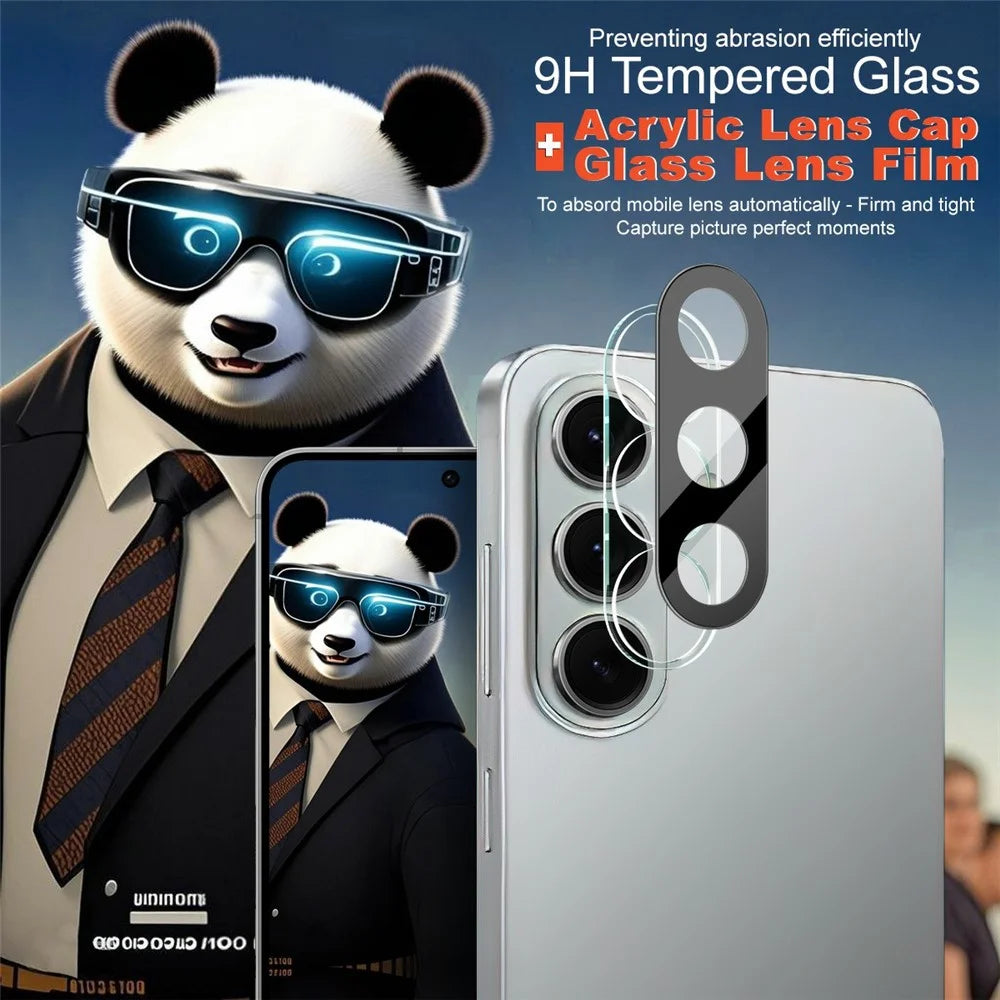 IMAK For Samsung Galaxy S26+ Tempered Glass Full Cover Lens Film + Acrylic Cap (Black Version) - 3