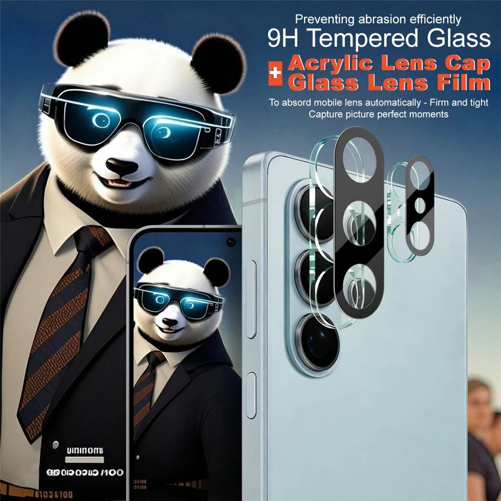 IMAK For Samsung Galaxy S26 Ultra Tempered Glass Full Cover Lens Film + Acrylic Cap (Black Version) - 3