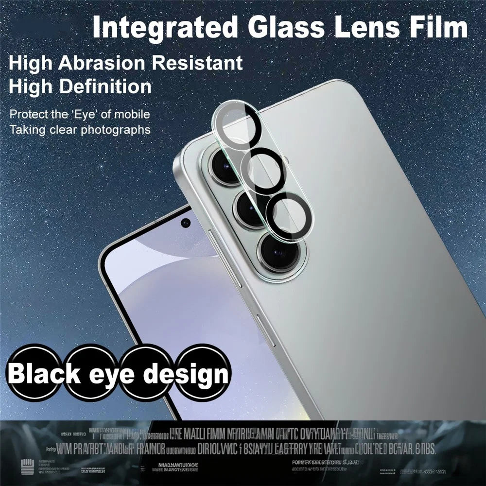 IMAK For Samsung Galaxy S26+ Tempered Glass Camera Lens Protector Acrylic Lens Cap (Black Circle Design) - 2